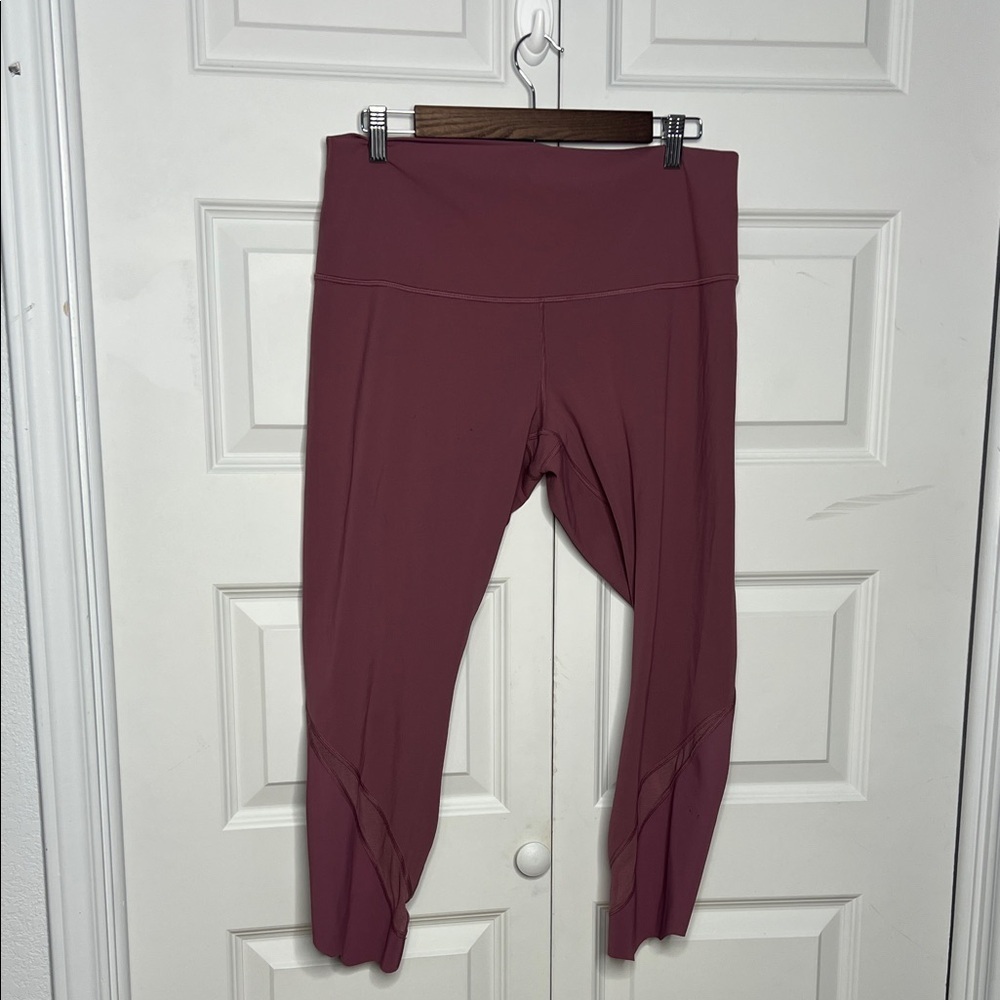 Lululemon High-Rise Crop Leggings – Mauve Pink – Size Unknown (See Measurements)